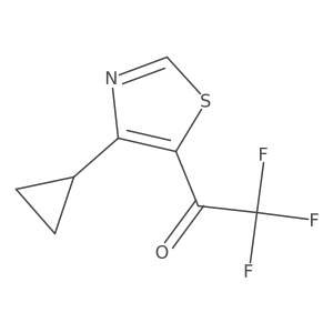 1-(4-Cyclopropyl-1,3-thiazol-5-yl)-2,2,2-trifluoroethan-1-one结构式