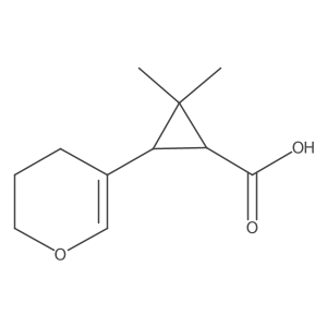 3-(3,4-dihydro-2H-pyran-5-yl)-2,2-dimethylcyclopropane-1-carboxylic acid结构式