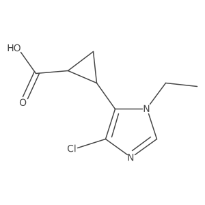 2-(4-chloro-1-ethyl-1H-imidazol-5-yl)cyclopropane-1-carboxylic acid结构式