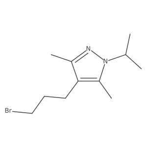 4-(3-bromopropyl)-3,5-dimethyl-1-(propan-2-yl)-1H-pyrazole结构式