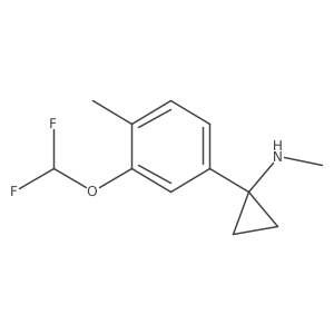 1-[3-(difluoromethoxy)-4-methylphenyl]-N-methylcyclopropan-1-amine结构式
