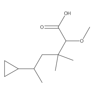 5-Cyclopropyl-2-methoxy-3,3-dimethylhexanoic acid结构式