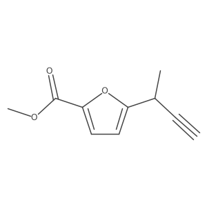 Methyl 5-(but-3-yn-2-yl)furan-2-carboxylate结构式