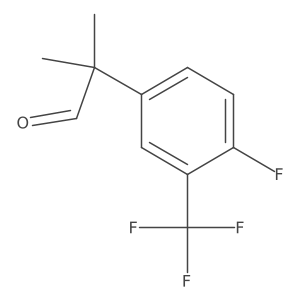 2-[4-Fluoro-3-(trifluoromethyl)phenyl]-2-methylpropanal结构式