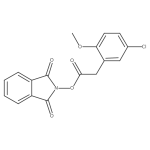 1,3-dioxo-2,3-dihydro-1H-isoindol-2-yl 2-(5-chloro-2-methoxyphenyl)acetate结构式