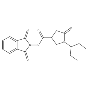 1,3-dioxo-2,3-dihydro-1H-isoindol-2-yl 5-oxo-1-(pentan-3-yl)pyrrolidine-3-carboxylate Structure