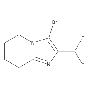 3-Bromo-2-(difluoromethyl)-5,6,7,8-tetrahydroimidazo[1,2-a]pyridine结构式