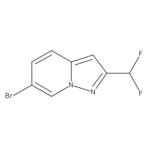 6-Bromo-2-(difluoromethyl)pyrazolo[1,5-a]pyridine结构式