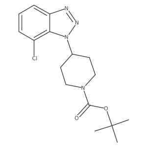 tert-butyl 4-(7-chloro-1H-1,2,3-benzotriazol-1-yl)piperidine-1-carboxylate结构式