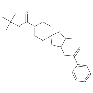 tert-Butyl 3-methyl-2-(2-oxo-2-phenylethyl)-2,8-diazaspiro[4.5]decane-8-carboxylate Structure