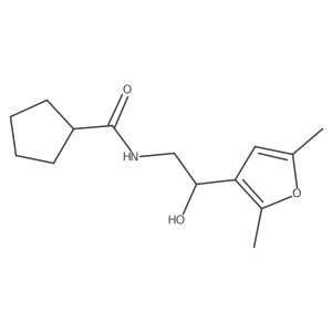N-[2-(2,5-dimethylfuran-3-yl)-2-hydroxyethyl]cyclopentanecarboxamide结构式