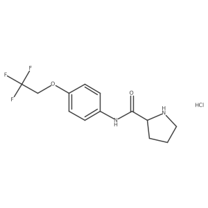 (2R)-N-[4-(2,2,2-Trifluoroethoxy)phenyl]pyrrolidine-2-carboxamide;hydrochloride Structure