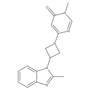 3-methyl-6-[3-(2-methyl-1H-1,3-benzodiazol-1-yl)azetidin-1-yl]-3,4-dihydropyrimidin-4-one结构式