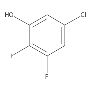 5-Chloro-3-fluoro-2-iodophenol结构式