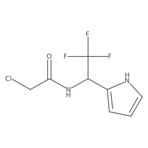 2-Chloro-N-[2,2,2-trifluoro-1-(1H-pyrrol-2-yl)ethyl]acetamide结构式