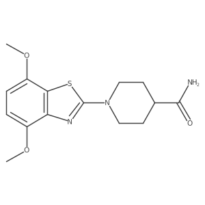 1-(4,7-Dimethoxy-1,3-benzothiazol-2-yl)piperidine-4-carboxamide结构式