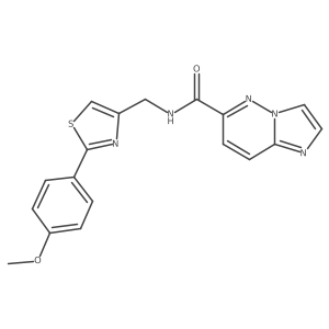 N-[[2-(4-Methoxyphenyl)-1,3-thiazol-4-yl]methyl]imidazo[1,2-b]pyridazine-6-carboxamide Structure