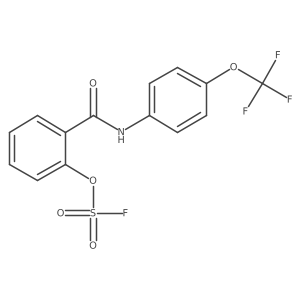 1-Fluorosulfonyloxy-2-[[4-(trifluoromethoxy)phenyl]carbamoyl]benzene结构式