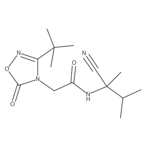 2-(3-Tert-butyl-5-oxo-1,2,4-oxadiazol-4-yl)-N-(2-cyano-3-methylbutan-2-yl)acetamide结构式