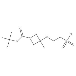 Tert-butyl 3-(2-chlorosulfonylethoxy)-3-methylazetidine-1-carboxylate结构式