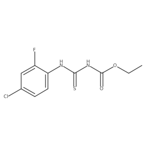 ethyl N-[(4-chloro-2-fluorophenyl)carbamothioyl]carbamate结构式