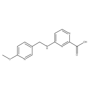 4-{[(6-Methoxypyridin-3-yl)methyl]amino}pyrimidine-2-carboxylic acid结构式