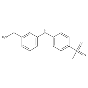 2-(aminomethyl)-N-(4-methanesulfonylphenyl)pyrimidin-4-amine结构式