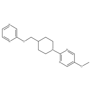 5-Methoxy-2-{4-[(pyrazin-2-yloxy)methyl]piperidin-1-yl}pyrimidine结构式