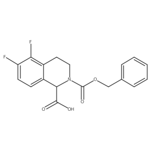 2-[(Benzyloxy)carbonyl]-5,6-difluoro-1,2,3,4-tetrahydroisoquinoline-1-carboxylic acid Structure