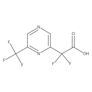 2,2-Difluoro-2-[6-(trifluoromethyl)pyrazin-2-yl]acetic acid Structure