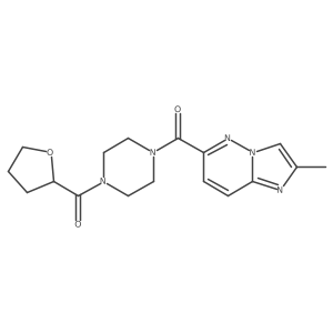 1-{2-Methylimidazo[1,2-b]pyridazine-6-carbonyl}-4-(oxolane-2-carbonyl)piperazine结构式