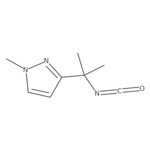 3-(2-isocyanatopropan-2-yl)-1-methyl-1H-pyrazole Structure