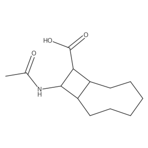 rac-(1R,8S,9S,10S)-10-acetamidobicyclo[6.2.0]decane-9-carboxylic acid结构式