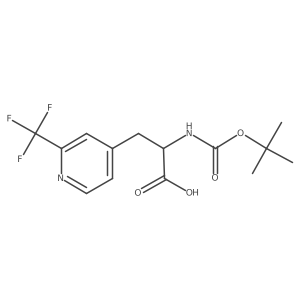 2-{[(Tert-butoxy)carbonyl]amino}-3-[2-(trifluoromethyl)pyridin-4-yl]propanoic acid Structure