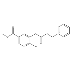 Methyl 5-{[(benzyloxy)carbonyl]amino}-6-bromopyridine-3-carboxylate结构式