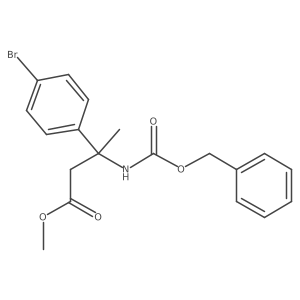 Methyl 3-{[(benzyloxy)carbonyl]amino}-3-(4-bromophenyl)butanoate结构式