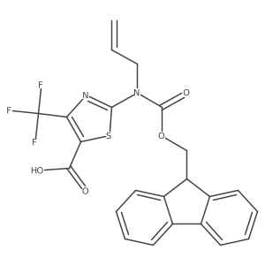 2-({[(9H-fluoren-9-yl)methoxy]carbonyl}(prop-2-en-1-yl)amino)-4-(trifluoromethyl)-1,3-thiazole-5-carboxylic acid结构式