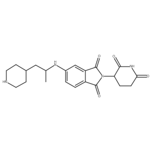 2-(2,6-dioxopiperidin-3-yl)-5-{[1-(piperidin-4-yl)propan-2-yl]amino}-2,3-dihydro-1H-isoindole-1,3-dione Structure