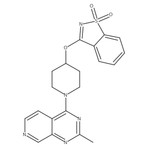 3-[1-(2-Methylpyrido[3,4-d]pyrimidin-4-yl)piperidin-4-yl]oxy-1,2-benzothiazole 1,1-dioxide Structure