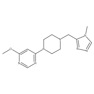 4-methoxy-6-{4-[(4-methyl-4H-1,2,4-triazol-3-yl)methyl]piperazin-1-yl}pyrimidine Structure