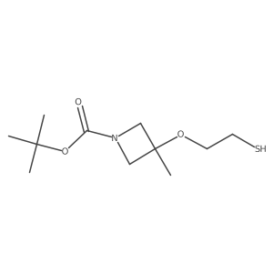 Tert-butyl 3-methyl-3-(2-sulfanylethoxy)azetidine-1-carboxylate Structure