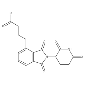4-[2-(2,6-Dioxo-3-piperidyl)-1,3-dioxo-isoindolin-4-yl]butanoic acid结构式