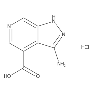 3-amino-1H-pyrazolo[3,4-c]pyridine-4-carboxylic acid hydrochloride Structure