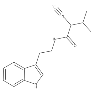 N-[2-(1H-indol-3-yl)ethyl]-2-isocyano-3-methylbutanamide结构式