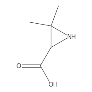 3,3-Dimethylaziridine-2-carboxylic acid Structure