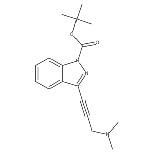 1,1-Dimethylethyl 3-[3-(dimethylamino)-1-propyn-1-yl]-1H-indazole-1-carboxylate结构式