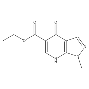 Ethyl 1-methyl-4-oxo-4,7-dihydro-1H-pyrazolo[3,4-b]pyridine-5-carboxylate Structure