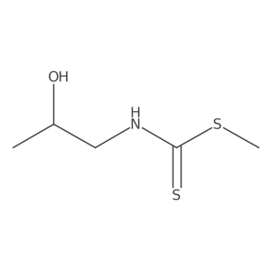 methyl N-(2-hydroxypropyl)dithiocarbamate结构式