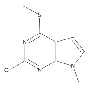 2-Chloro-7-methyl-4-methylsulfanylpyrrolo[2,3-d]pyrimidine结构式