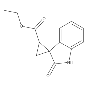 Ethyl 2'-oxospiro[cyclopropane-1,3'-indoline]-2-carboxylate结构式